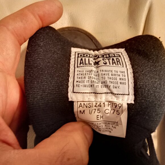 Converse All Star Steel Toe High tops C1550, black 10 1/2 wide main image 5